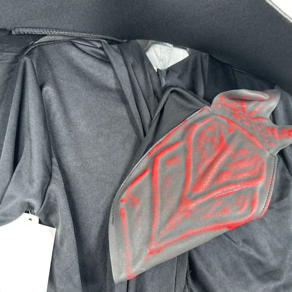 Skull Dragon Ninja Boys Halloween Costume Large 10-12 Black Red Mask Belt